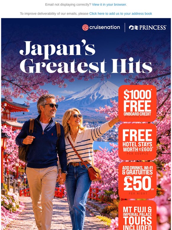 Cherry Blossoms, Mt Fuji & Up To $1000 To Spend 🌸