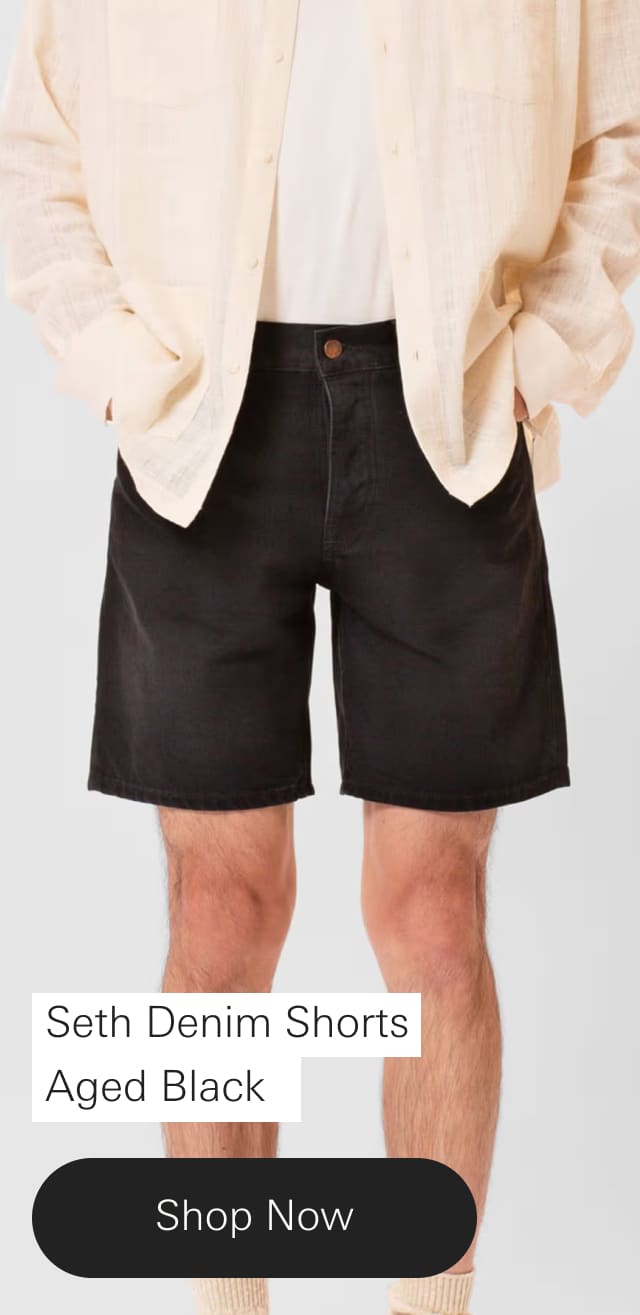 Seth Denim Shorts Aged Black