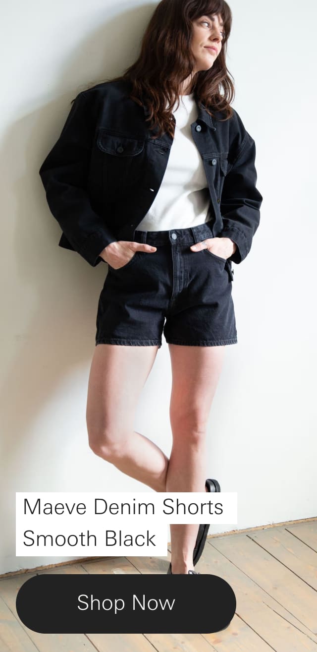 Maeve Denim Shorts Smooth Black