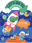 Let's Go to Outer Space Jelly Sticker Activity Book With 20 Reusable Silicone Stickers and Large Fold-out Play Scene