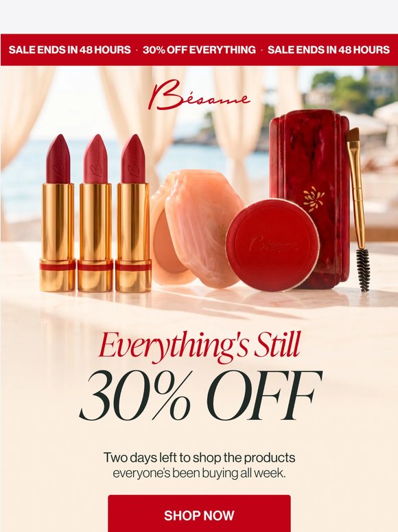 48 HOURS LEFT: 30% OFF Sitewide