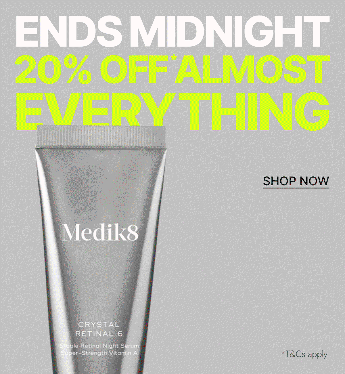 20 off almost everything Ends Midnight
