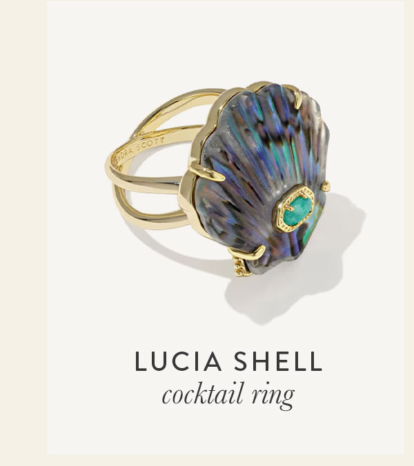 Lucia shell cocktail ring