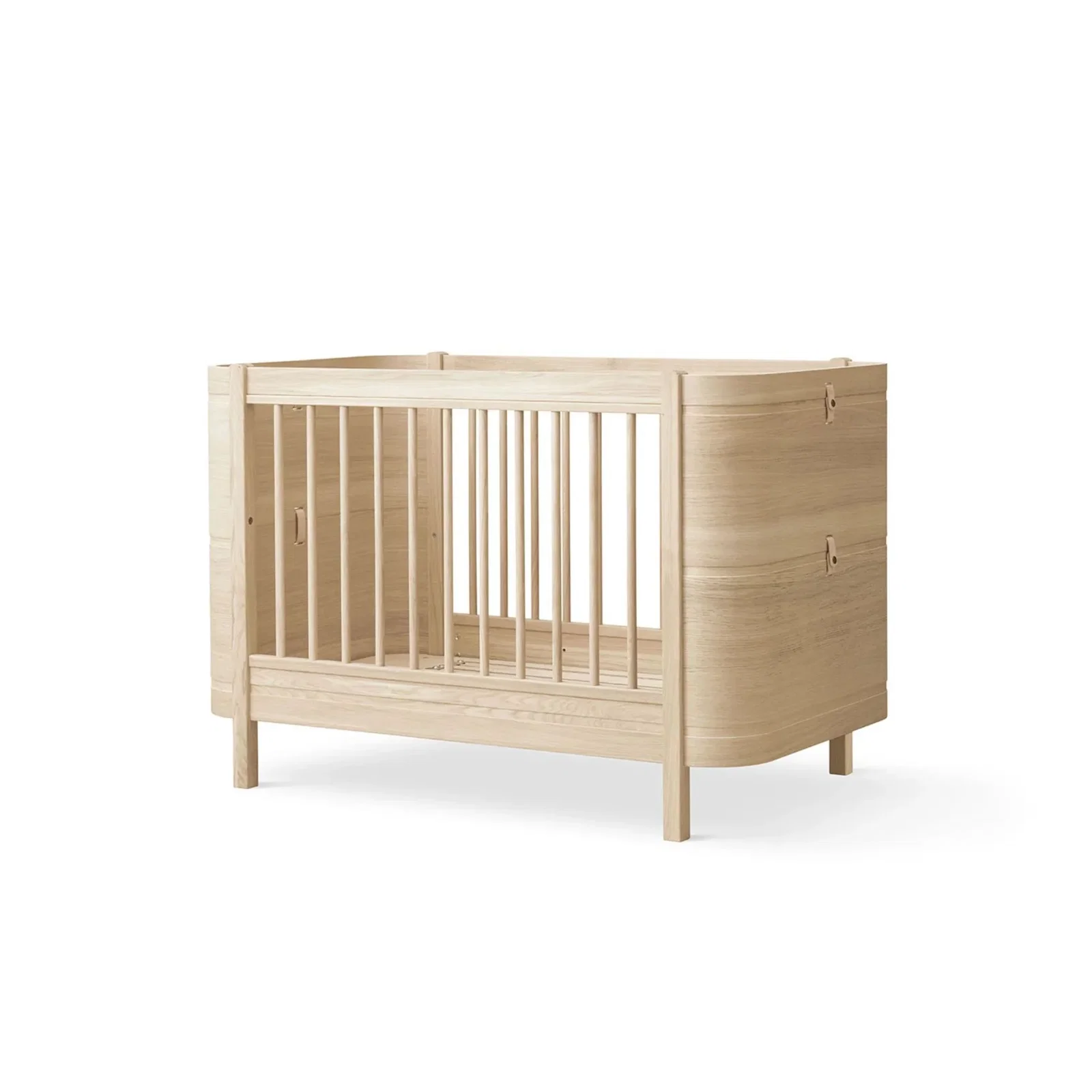 Image of Oliver Furniture Wood Mini+ Cot Bed Incl. Junior Kit - Oak (0-9years)