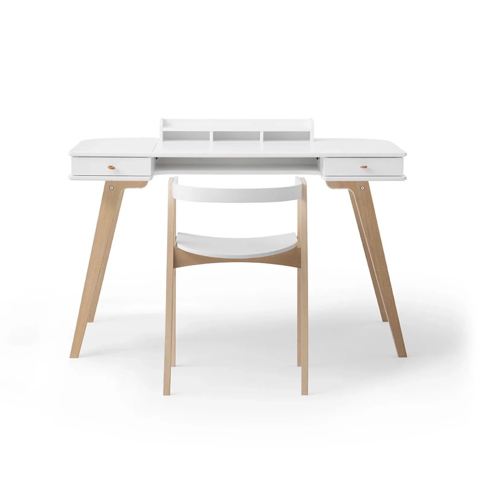 Image of Oliver Furniture Wood Children's Desk & Adjustable Chair - White/Oak