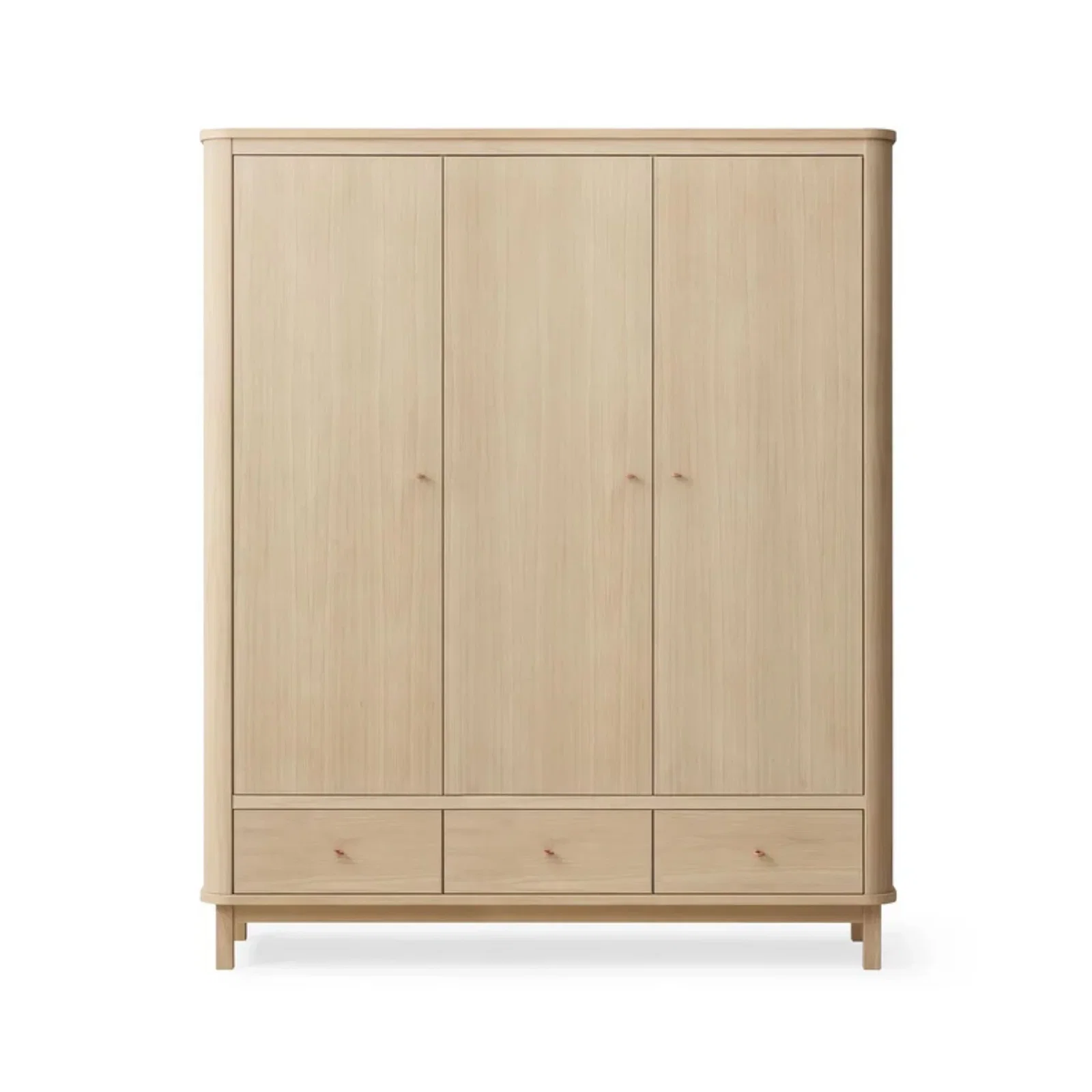 Image of Oliver Furniture Wood Original 3 Door Wardrobe - Oak