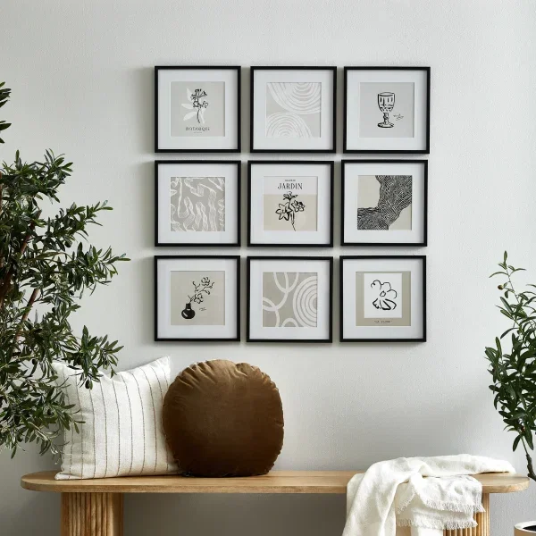 9 Piece Contemporary Gallery Wall Set