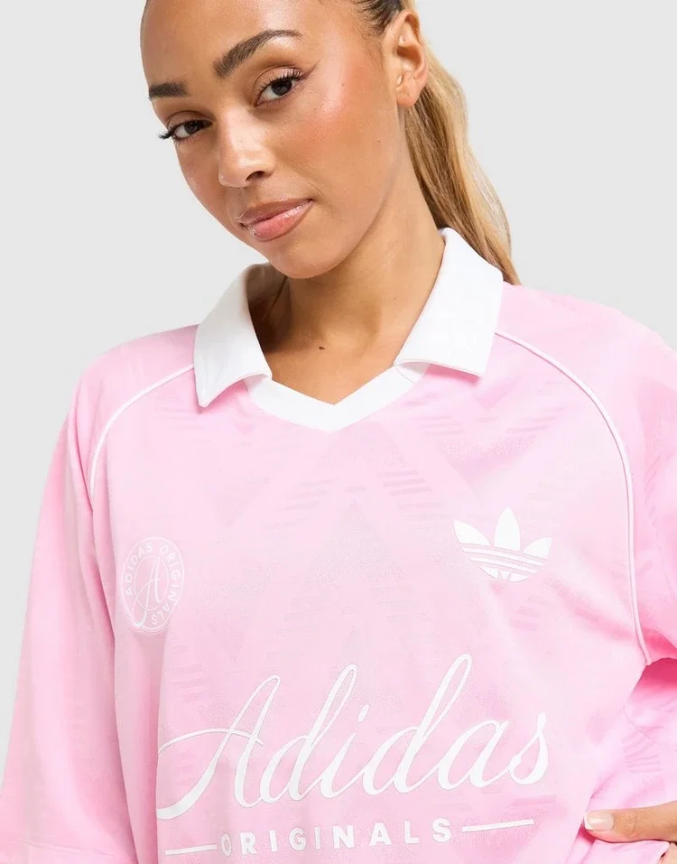 adidas Originals T-shirt Script Football Collar