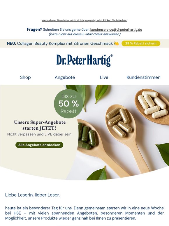 Bis zu 50 % Rabatt – unsere HSE-Angebote starten 🔴