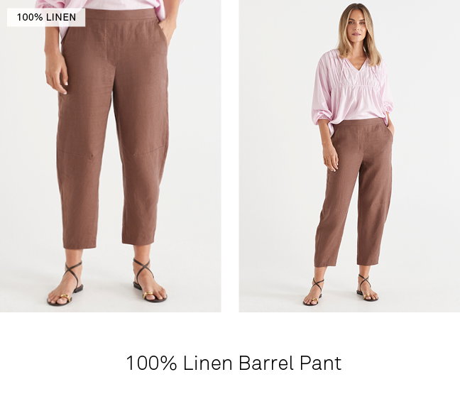 Linen Barrel Pant