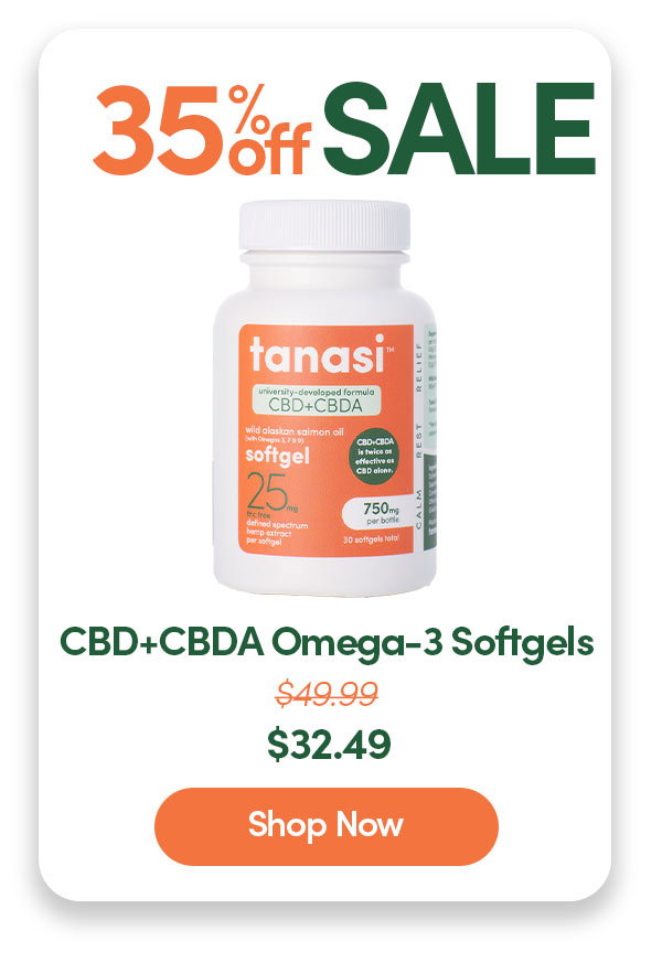 35% Off CBD+CBDA Fish Oil Softgels