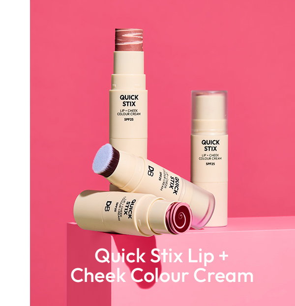 Quick Stix Lip + Cheek Colour Cream SPF 25 | DB Cosmetics
