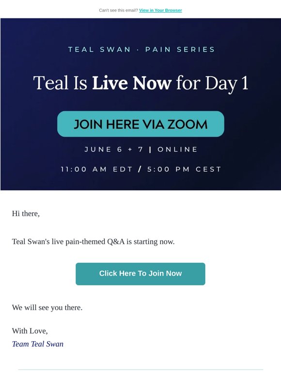 Teal is live now!