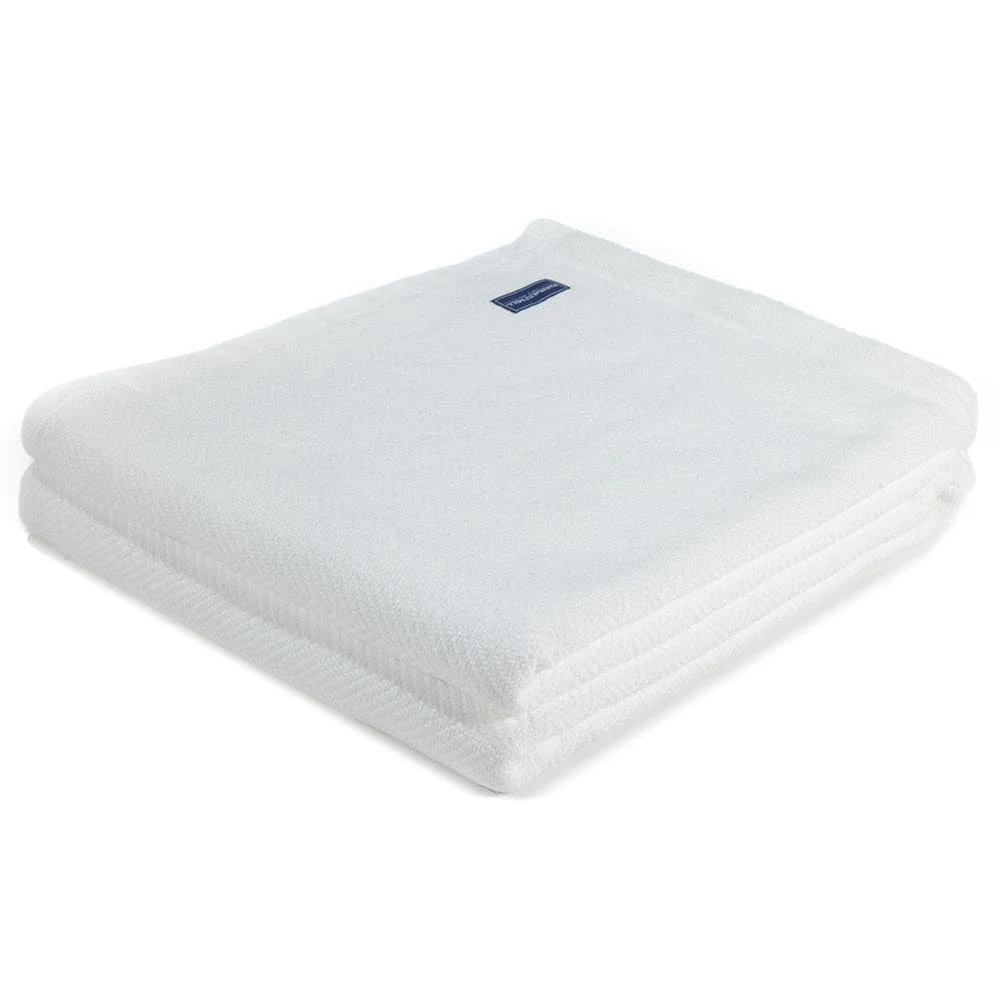 Image of Penobscot Cotton Blanket - White