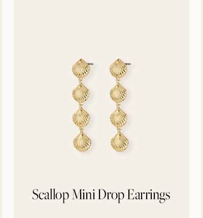 Scallop Mini Drop Earrings