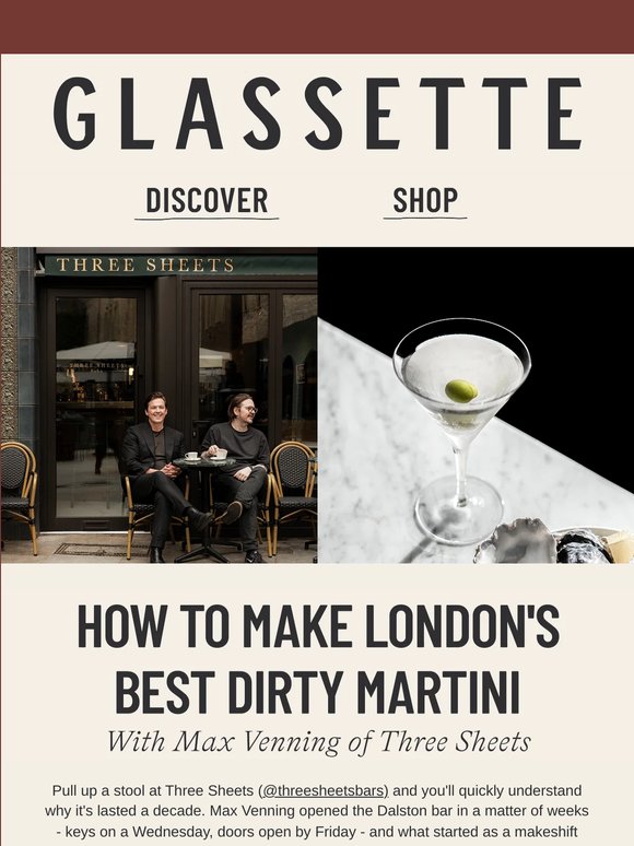 HOW TO MAKE LONDON'S BEST DIRTY MARTINI
