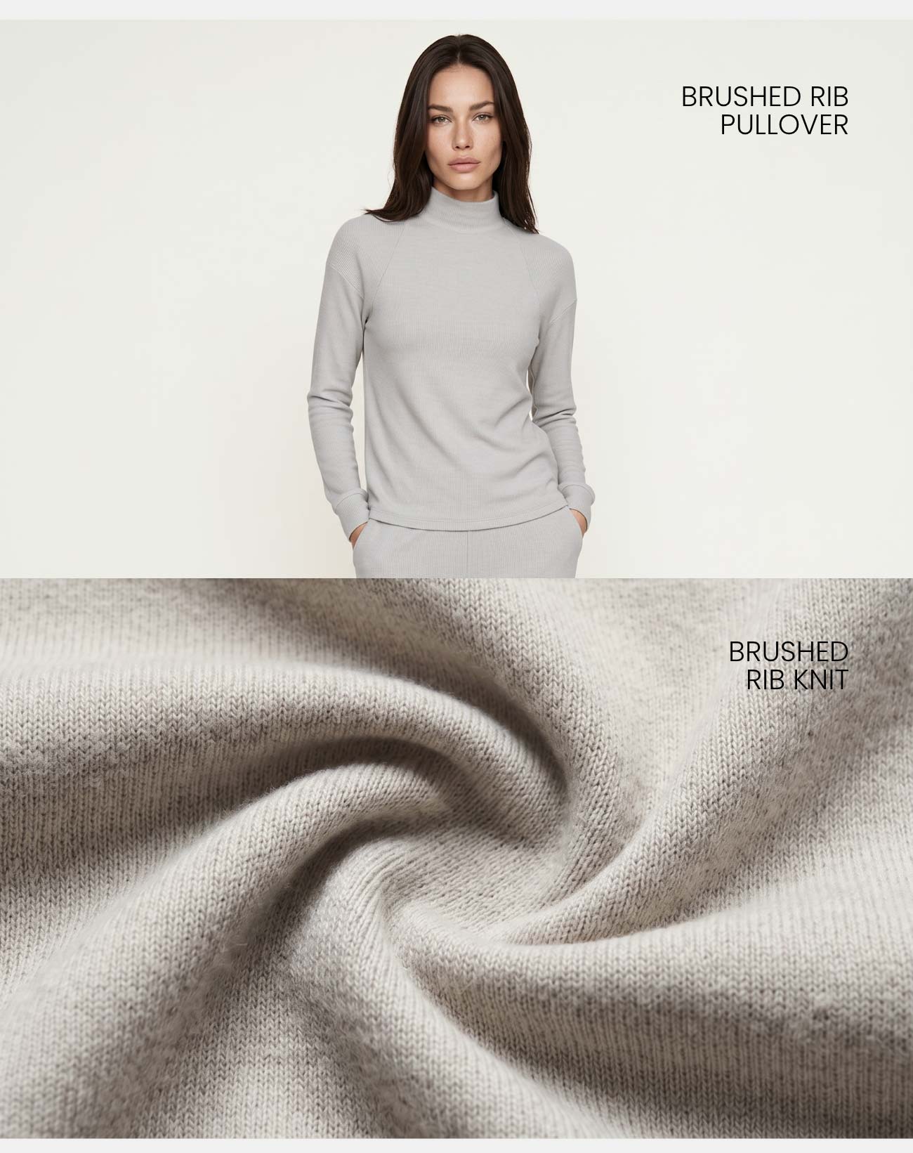 Brushed Rib Pullover