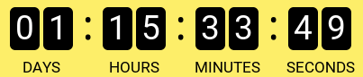 Time counting down to midnight 5th June