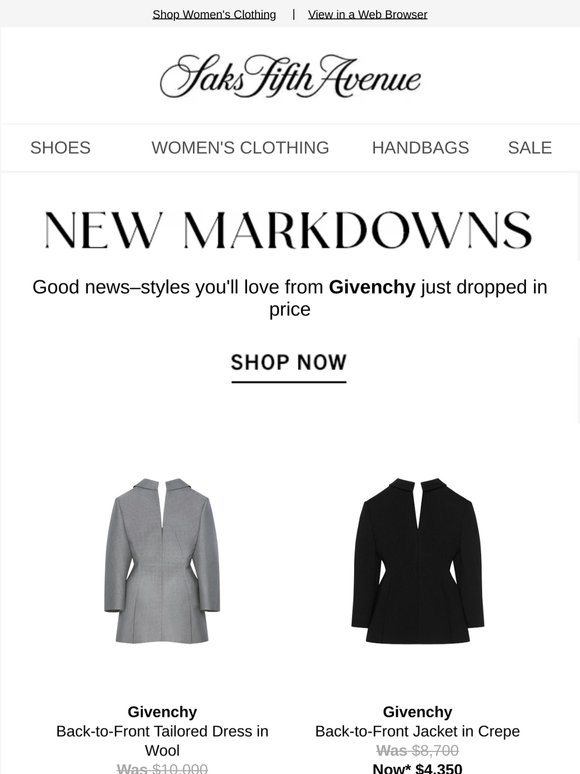Price Drop Alert: Givenchy styles.