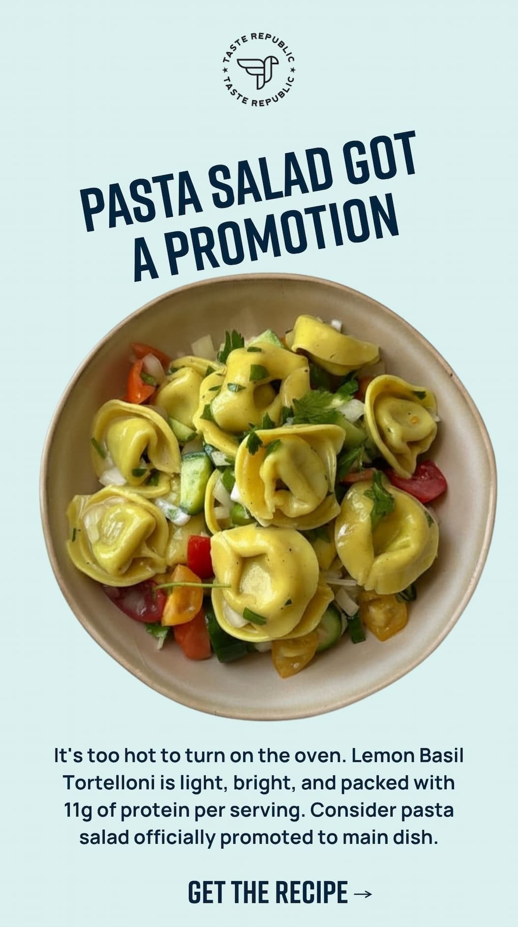 Lemon Basil Pasta Salad Recipe