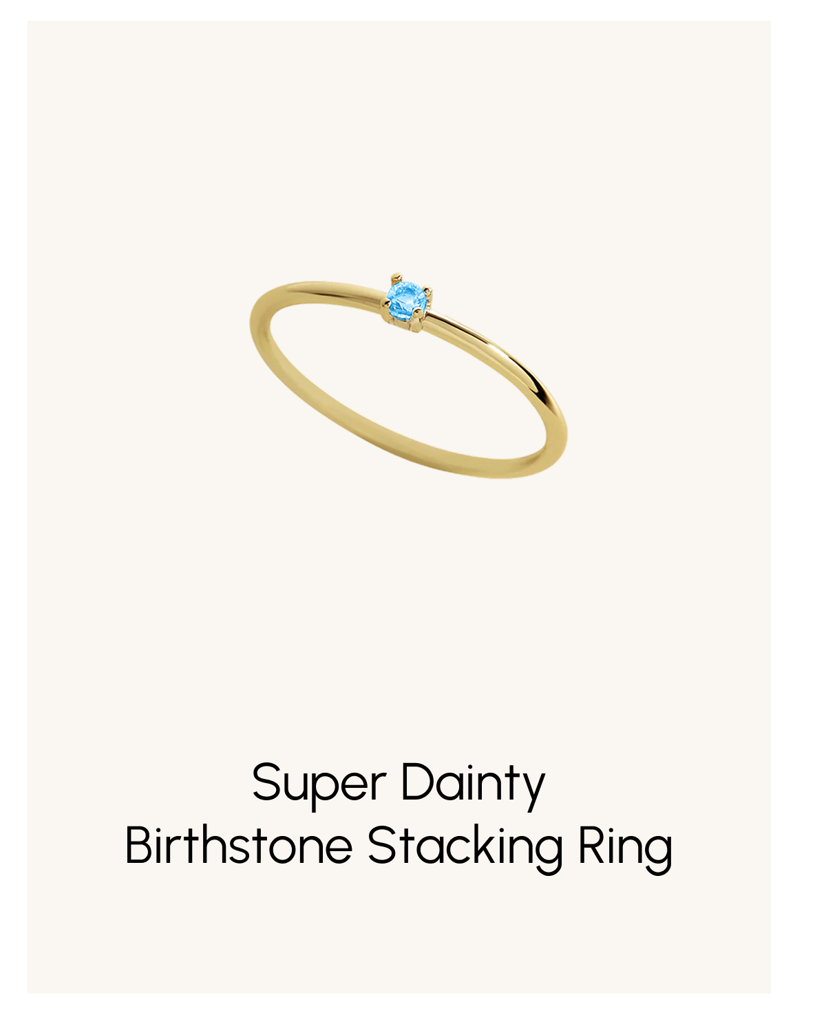 Super Dainty Birthstone Stacking Ring