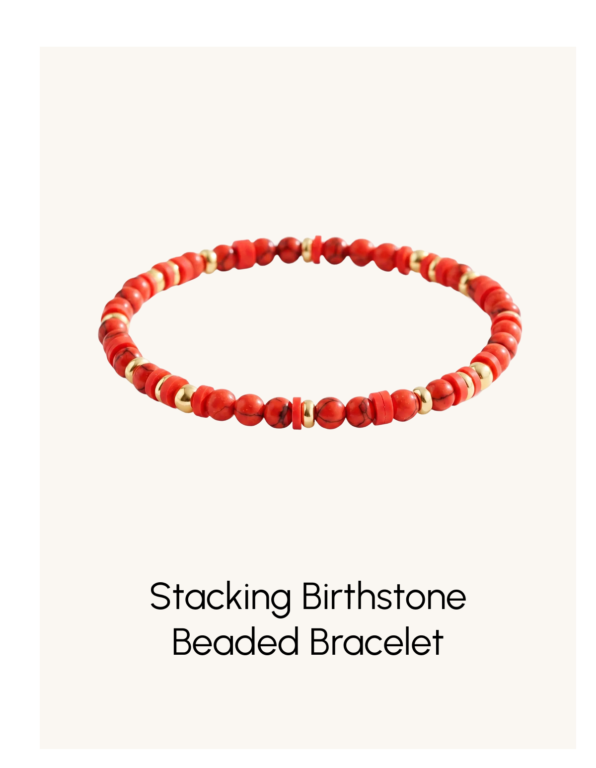 Stacking Birthstone Beaded Bracelet