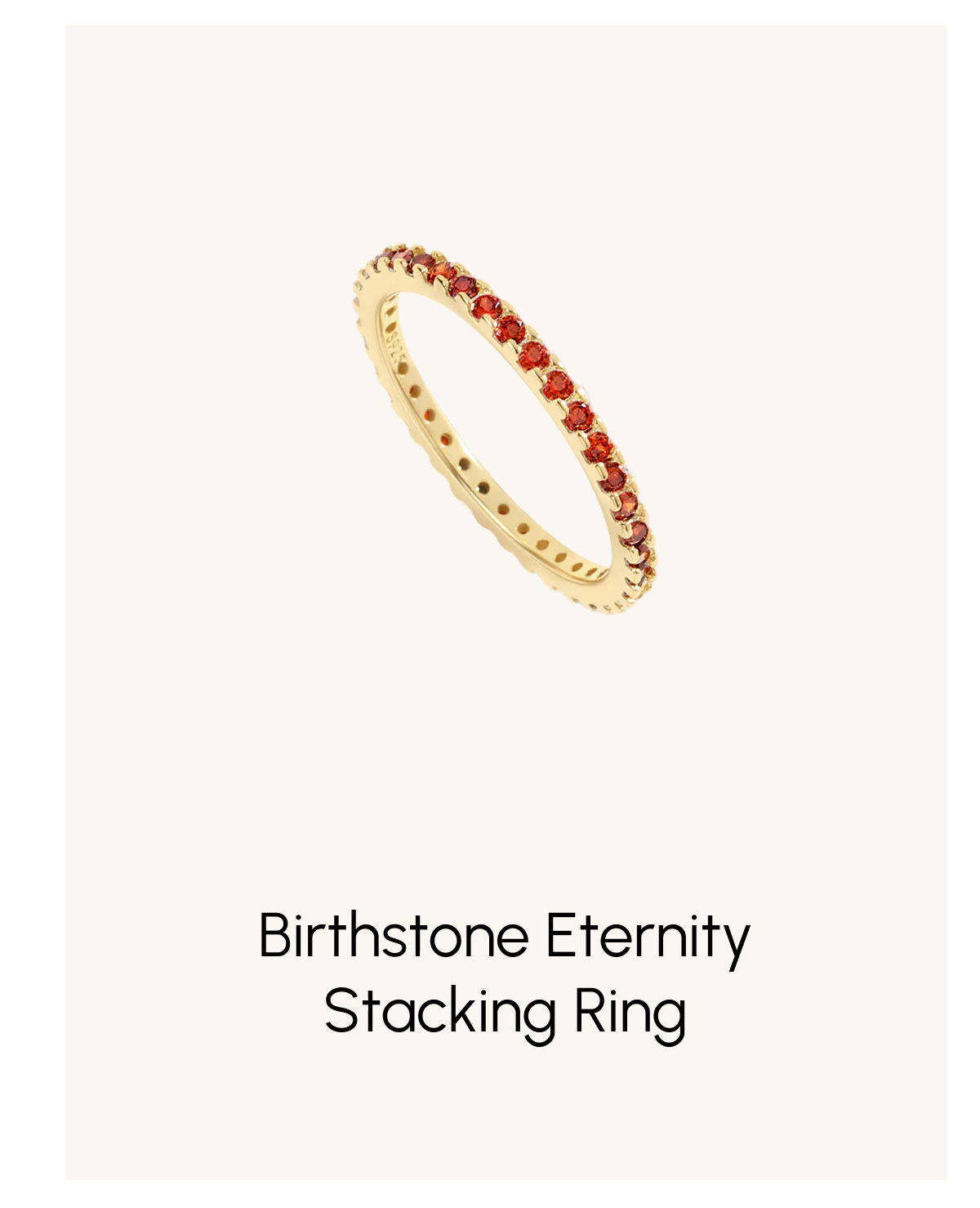 Birthstone Eternity Stacking Ring