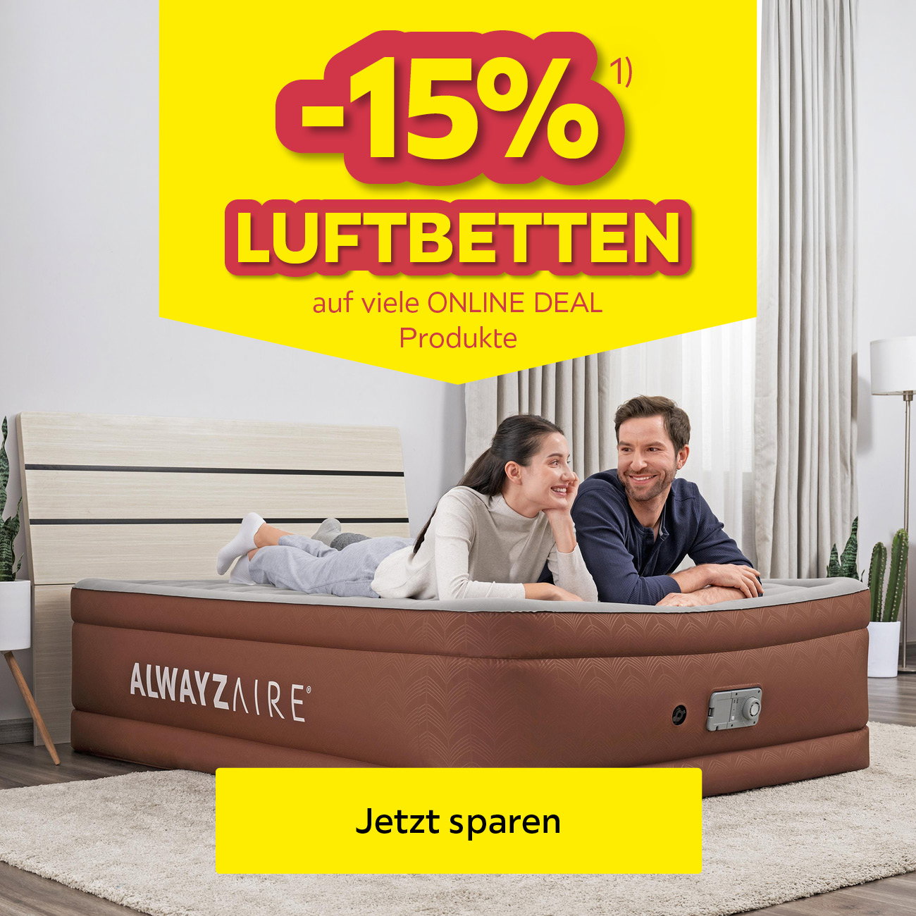 -15% Luftbetten auf viele ONLINE DEAL Produkte