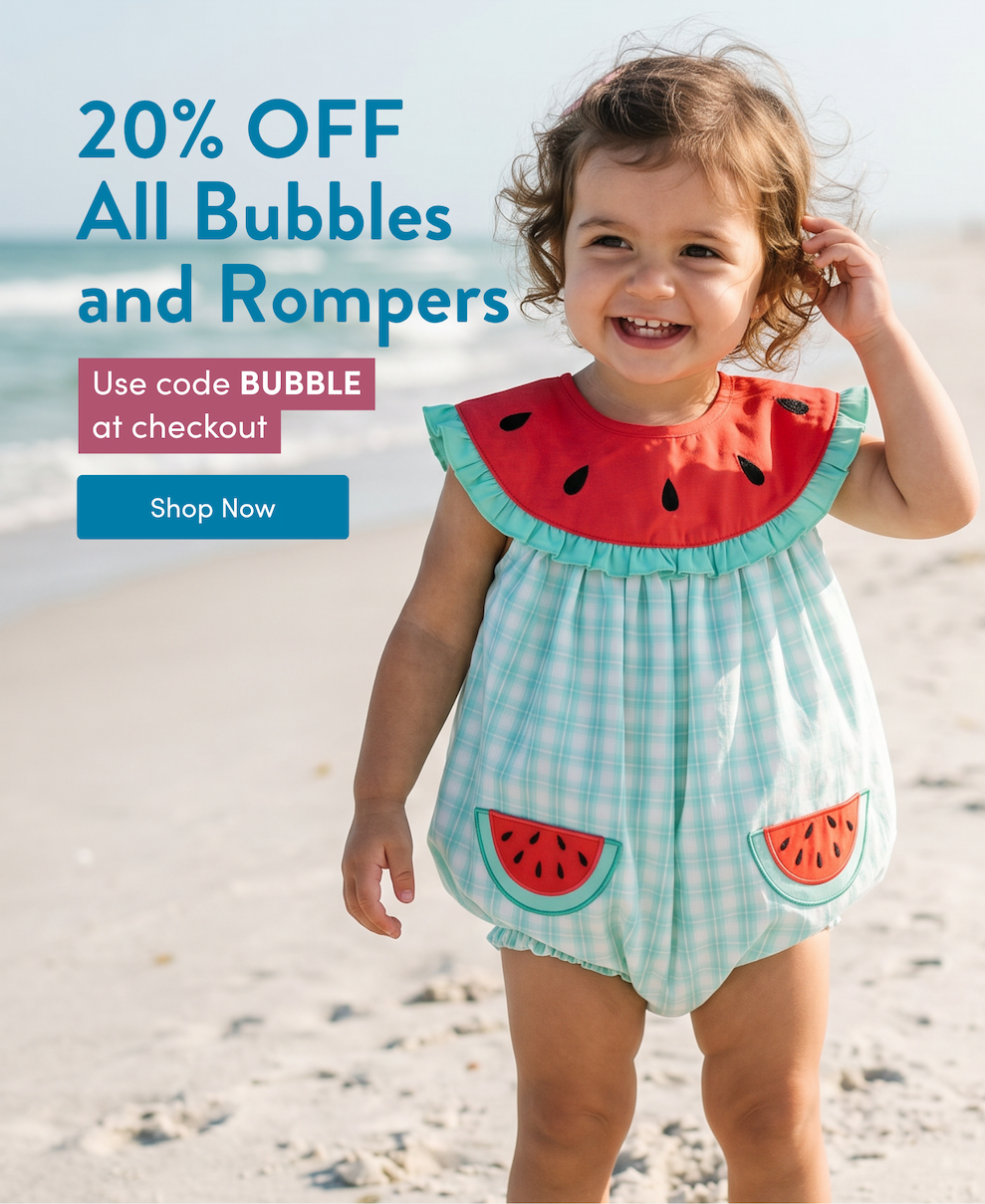 20% Off All Bubbles and Rompers - Shop Now