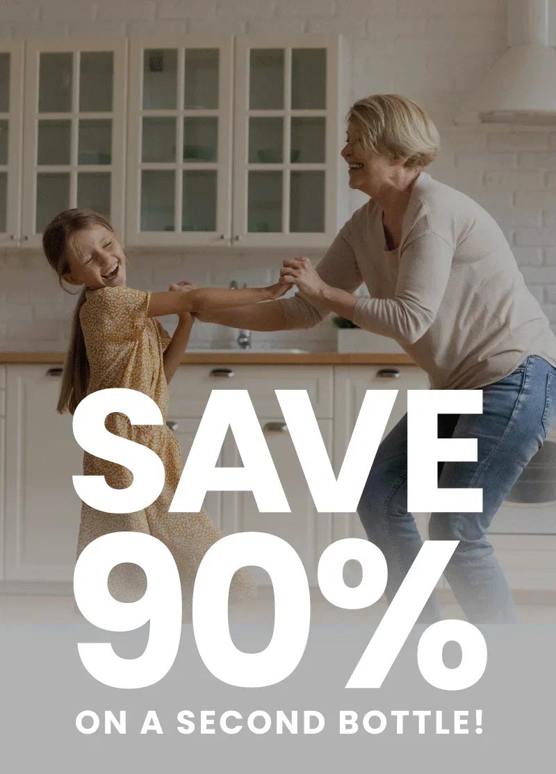SAVE 90% on a Second Bottle!