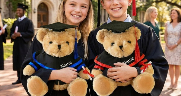 Custom Graduation Plush Toys | Personalized Embroidered Name Plush Toys
