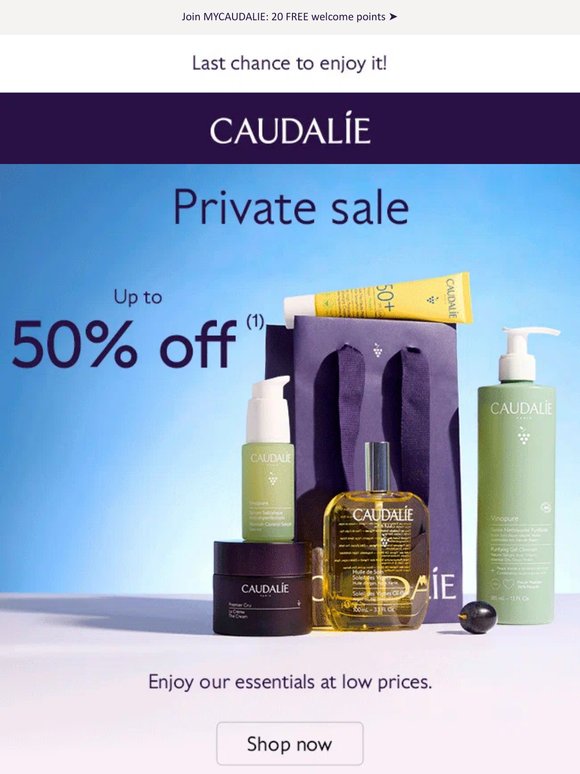 Up to 50% off | Face & Body