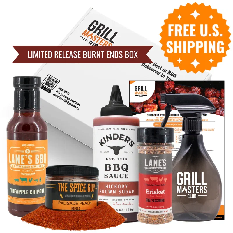 Image of Boss of Burnt Ends BBQ Box - Beef & Pork Belly Burnt Ends Sauce, Rub & Recipe Bundle