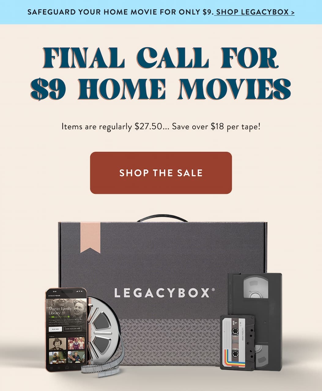 FINAL CALL FOR $9 HOME MOVIES