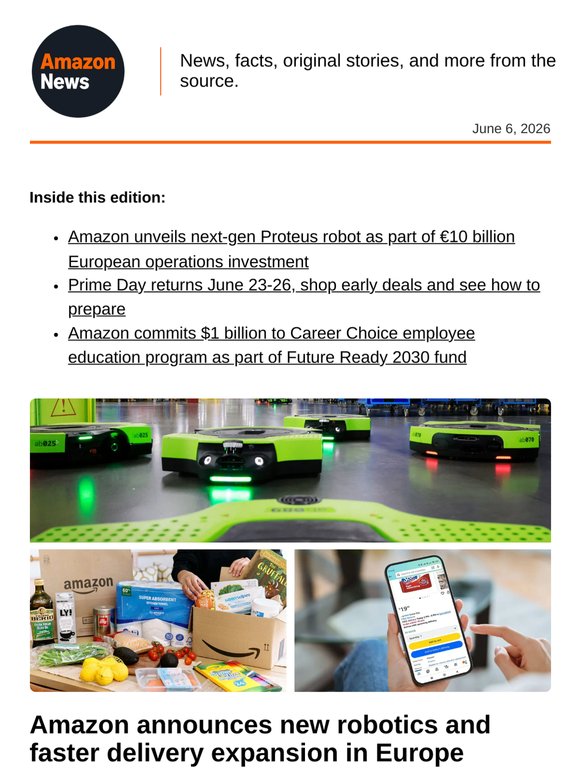 Amazon reveals next-gen robot as part of €10B investment
