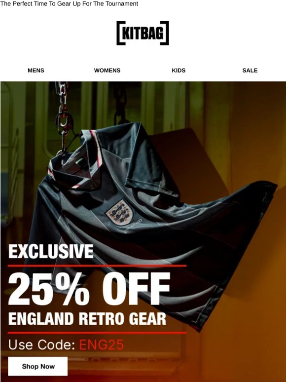 Exclusive 25% OFF England Retro! 💥