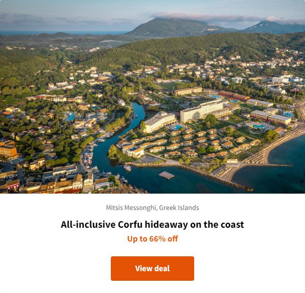 All-inclusive Corfu hideaway on the coast