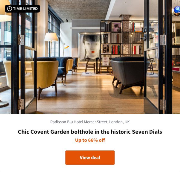 Chic Covent Garden bolthole in the historic Seven Dials