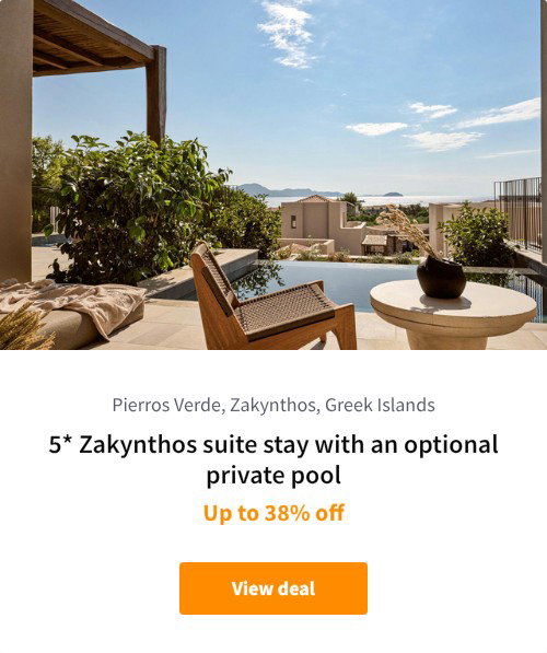 5* Zakynthos suite stay with an optional private pool