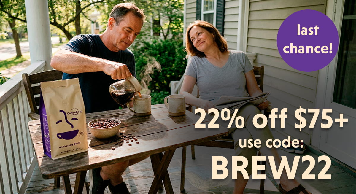 Get 15% off orders of $75+ with code BREW22 before midnight tonight