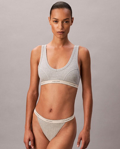 LIGHTLY LINED TRIANGLE BRALETTE - HERITAGE COTTON STRETCH
