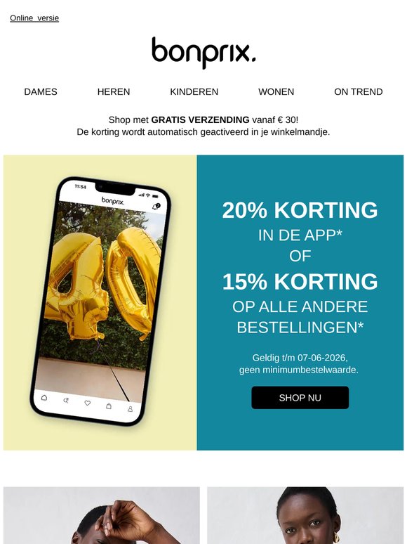 Kies je voordeel: 15% of 20% korting