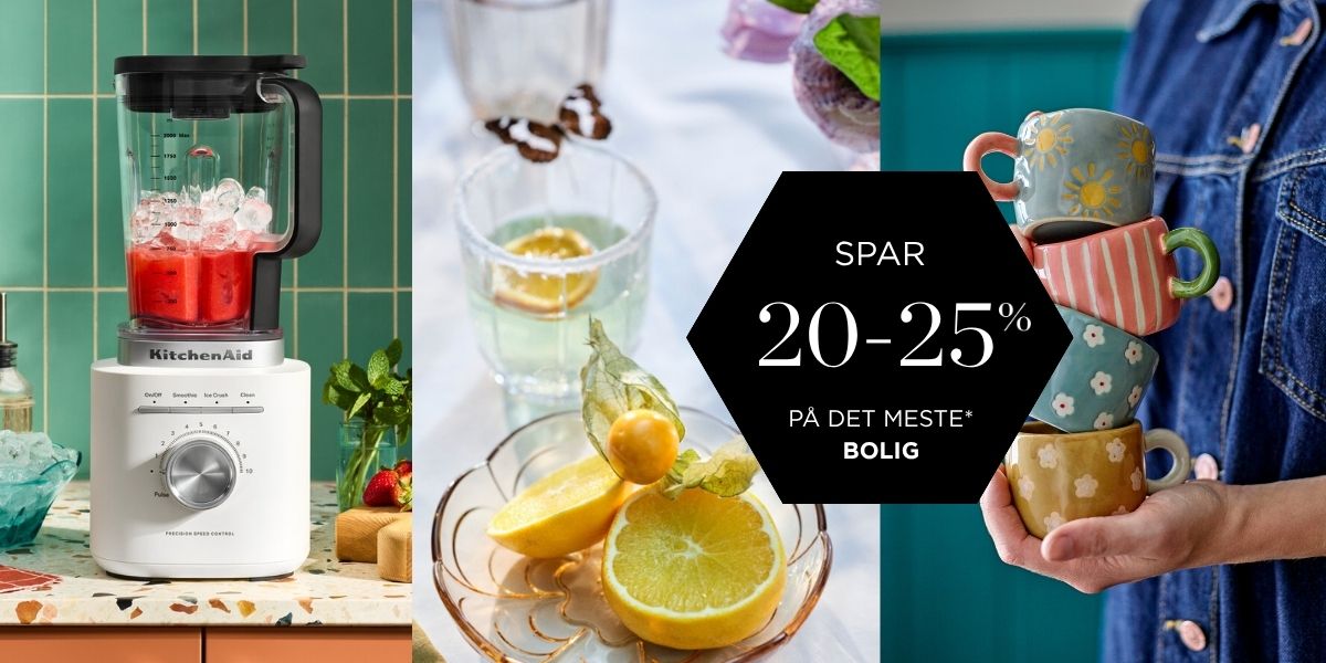 Spar 25% på det meste* skønhed samt 20-25% på det meste* bolig