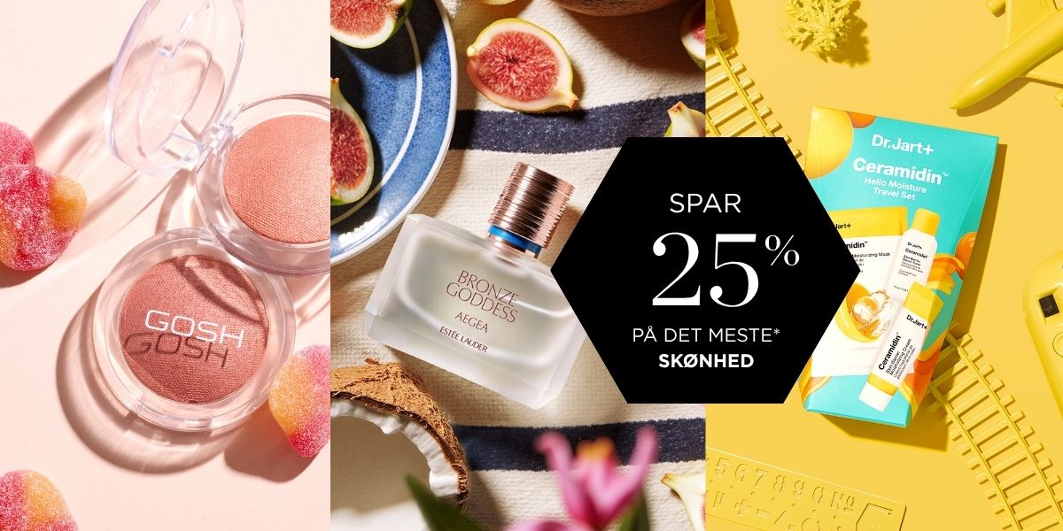 Spar 25% på det meste* skønhed samt 20-25% på det meste* bolig