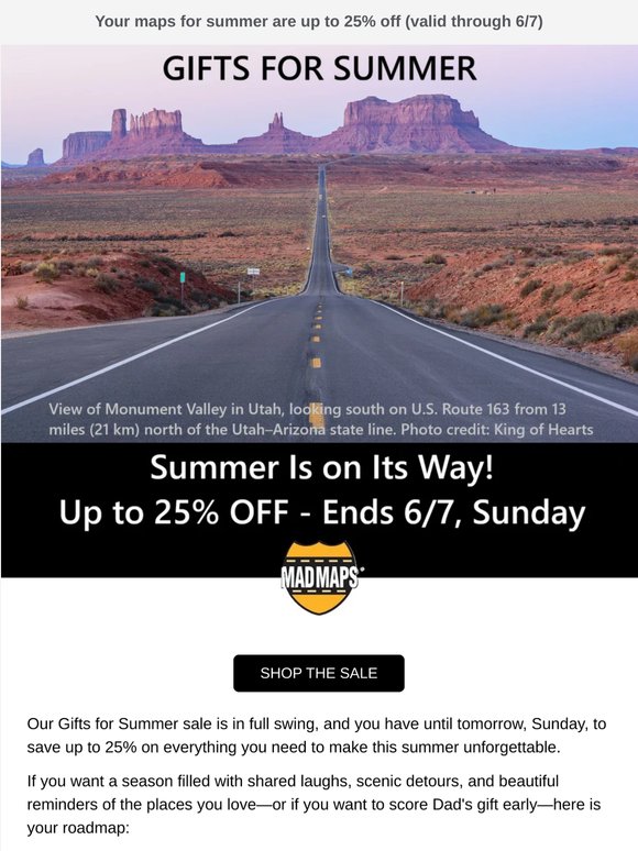 🗺️ Ends Tomorrow: Gifts For Summer - Up to 25% Off