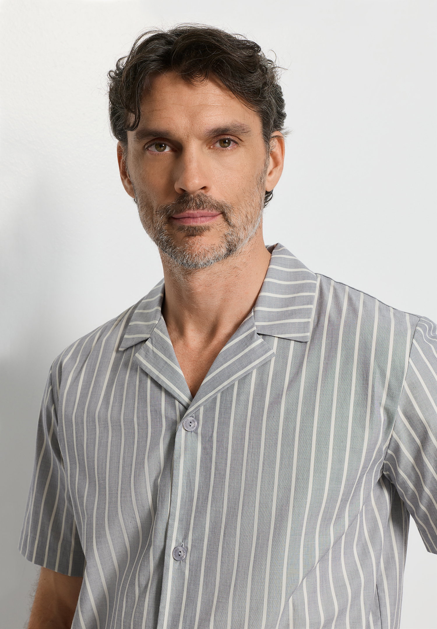 Night & Day  Cotton Button Front Collared Shirt