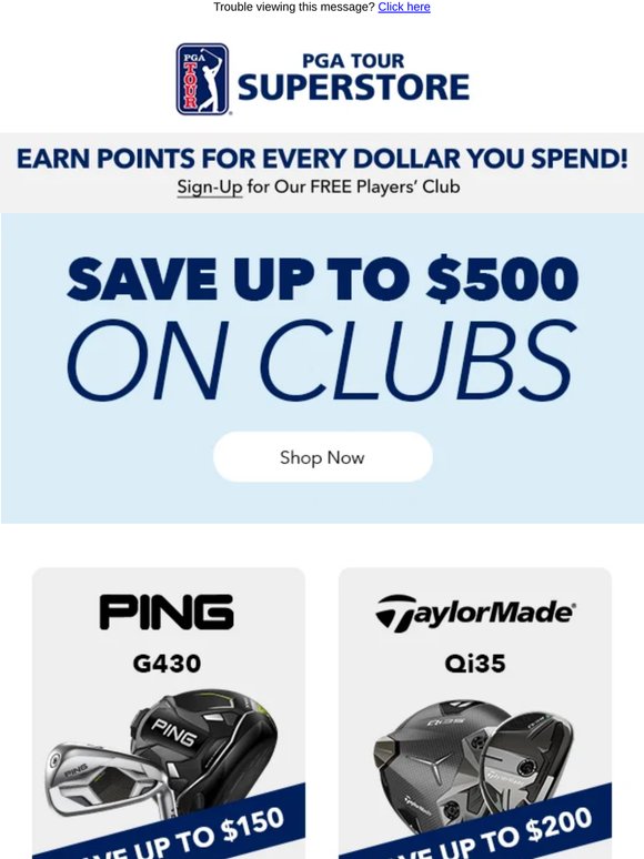 Save Up to $500 on Top Clubs 🔥