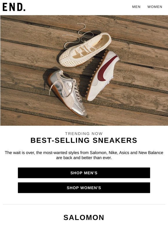 Best-selling sneakers from Salomon, Nike, Asics & more