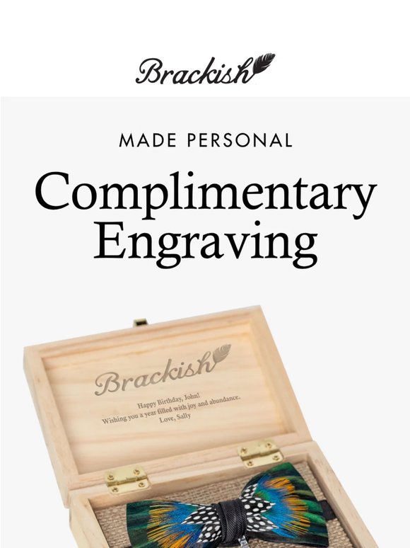 Complimentary Box Engraving