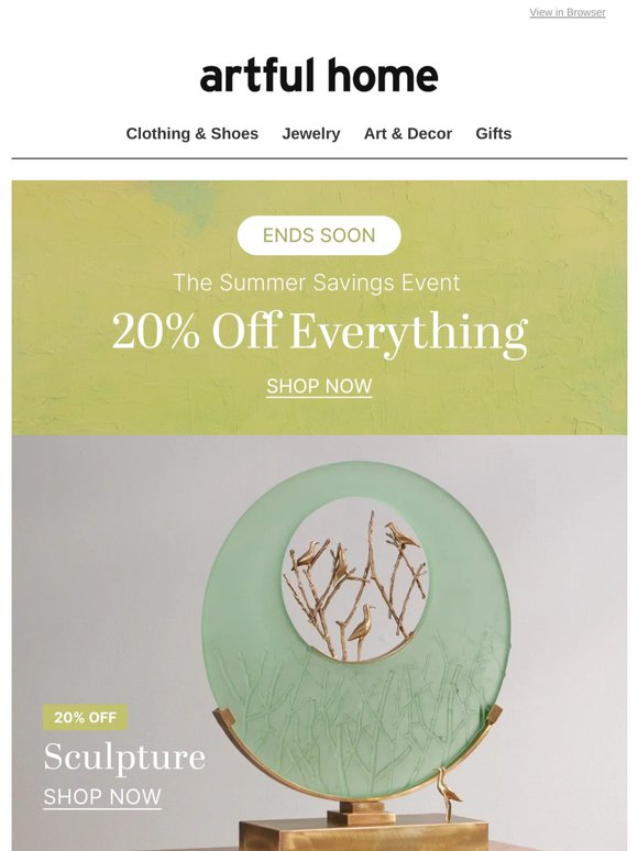 Ends Soon: 20% Off EVERYTHING